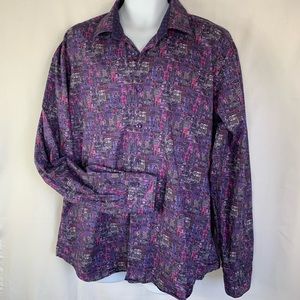 Bertigo purple  long sleeve button down sz 3XL